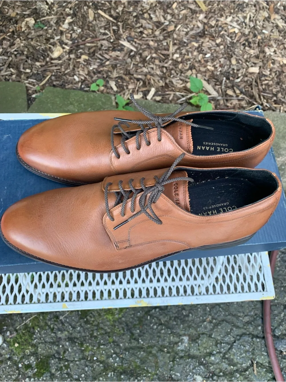 Cole Haan Men's Size 11.5 D Modern Essential Plain Toe Oxford Shoes British Tan